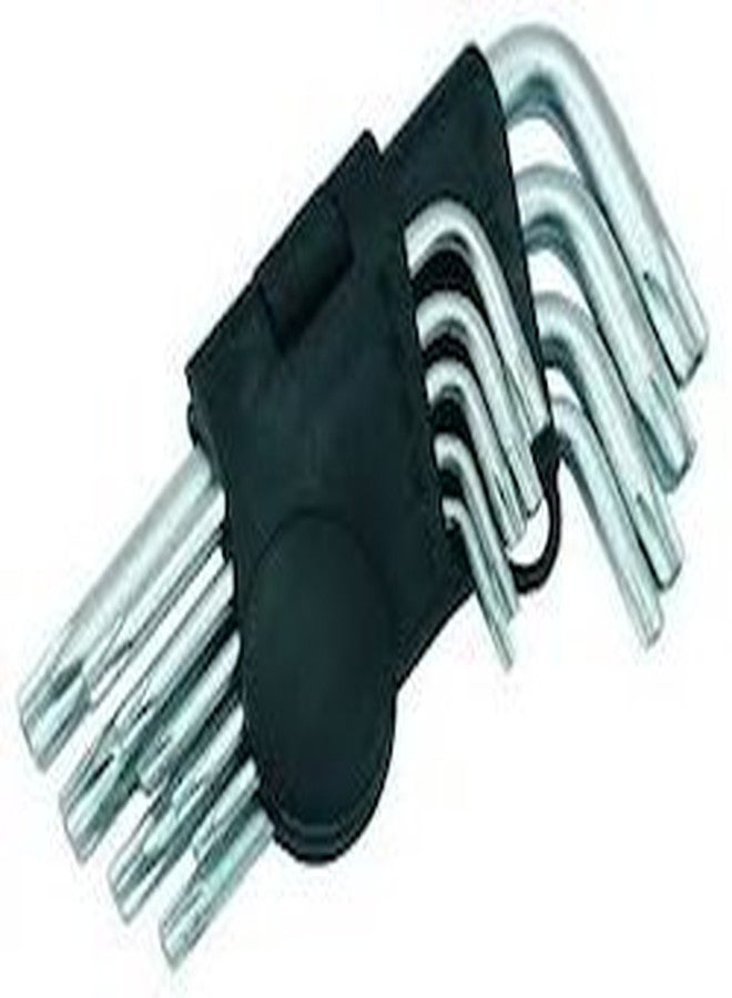 XTREMEPOWER 9 Pcs Silver Tone Metal Torx/Star Allen Key Set with Hole from T10-T50 - Image 3